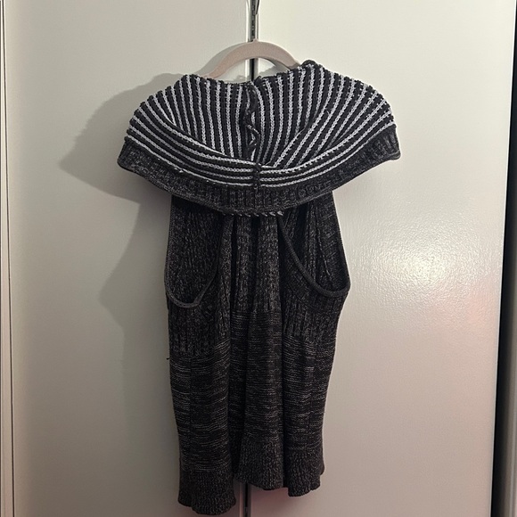 Free People Black and Gray Hooded Cardigan - Picture 5 of 5